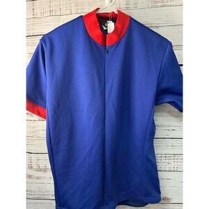 Bellwether Sportwool Pro Mens Cycling Jersey Blue‎ Red Medium Style 16341